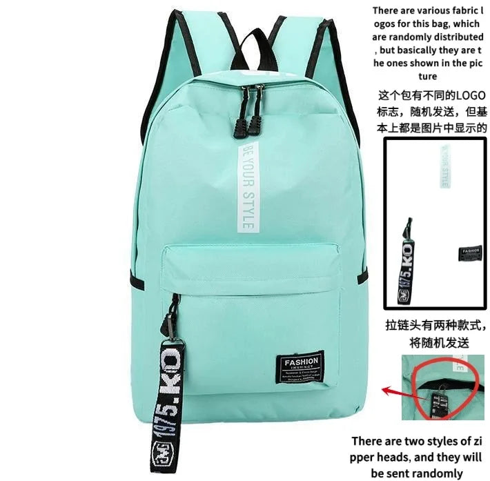 Mochila de tendencia de moda para hombres y mujeres, bolsa para estudiantes de secundaria, gran capacidad, versión coreana de th