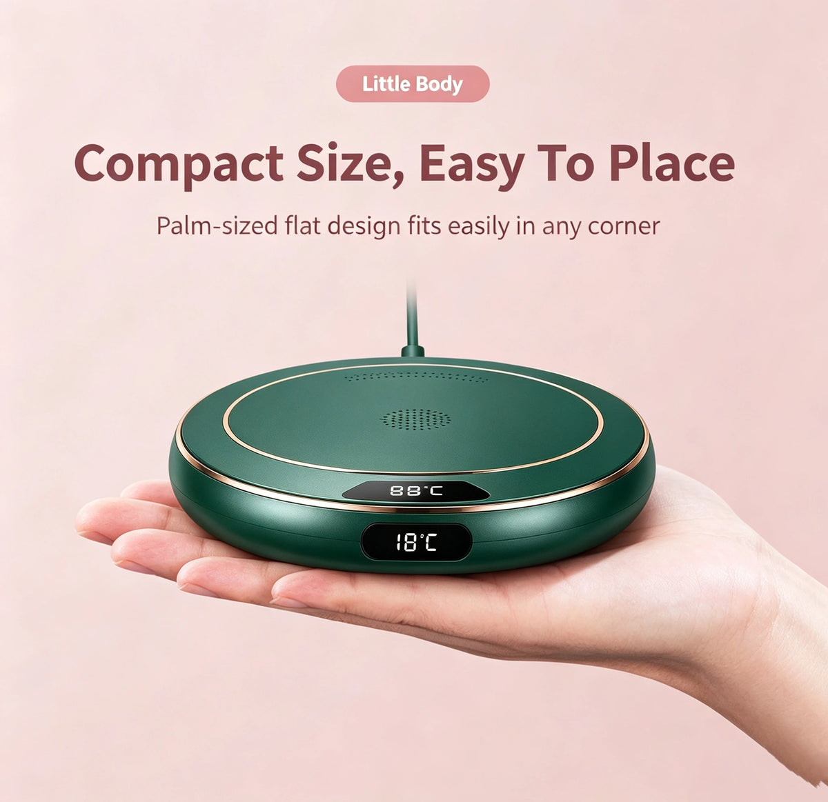 Nuevo Posavasos Calefactor USB con Temperatura Constante, Calentador Inteligente para Tazas de Café y Leche, Calentador Térmico Automático para Oficina y Hogar