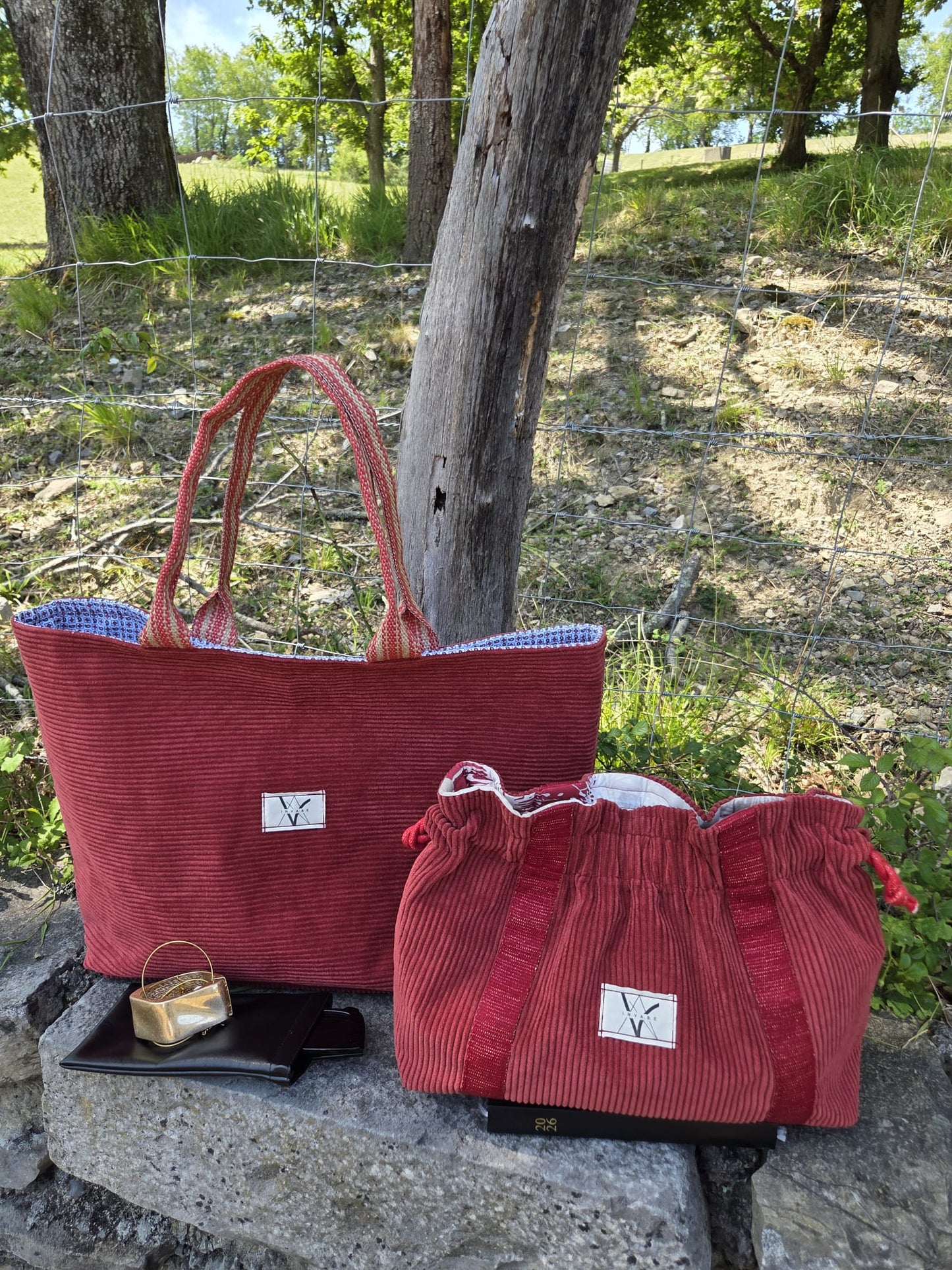 Bolsos Juego de 2 - Bolso de Hombro + Neceser a Juego