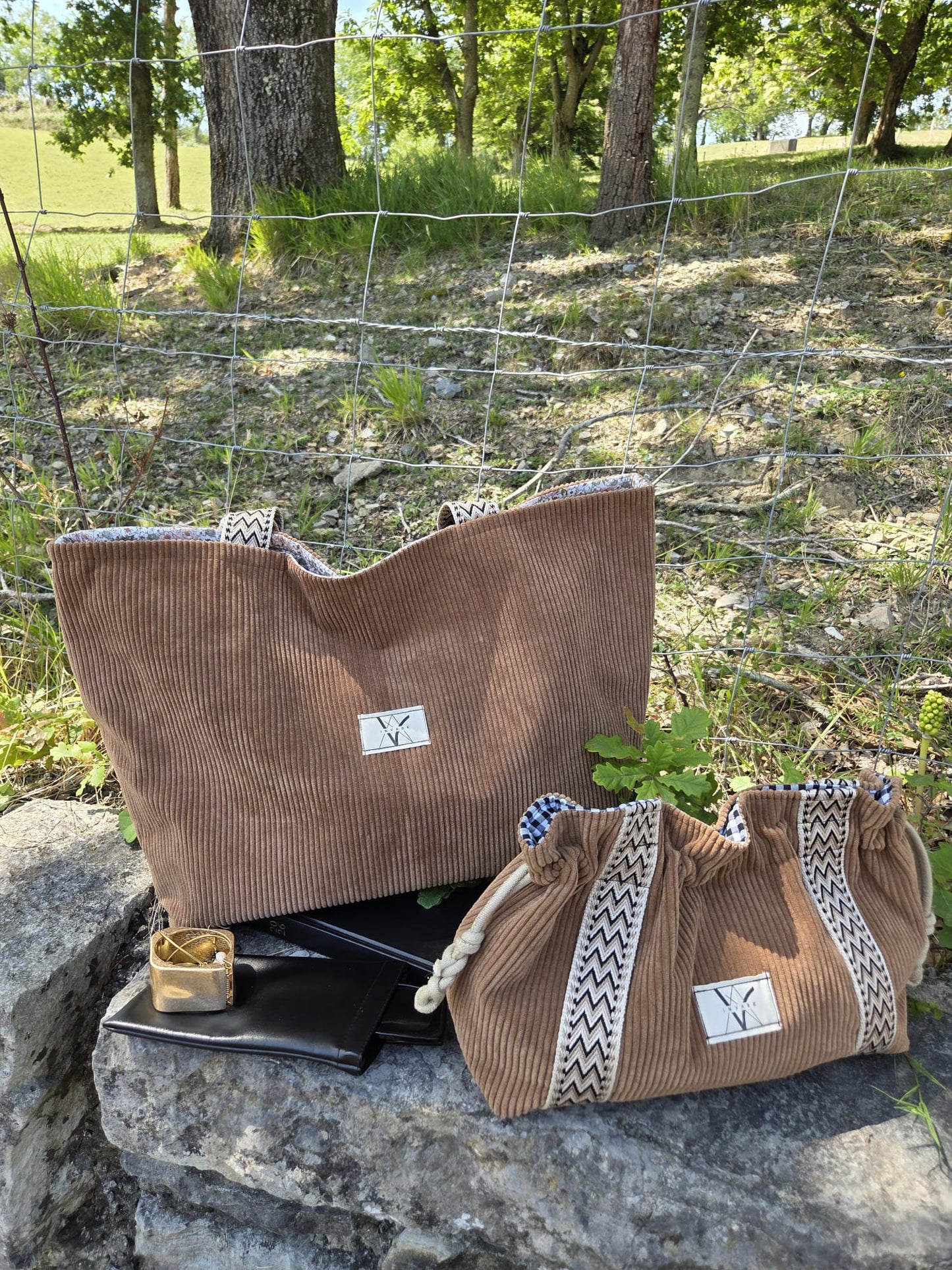 Bolsos Juego de 2 - Bolso de Hombro + Neceser a Juego